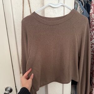 Cropped fall sweater